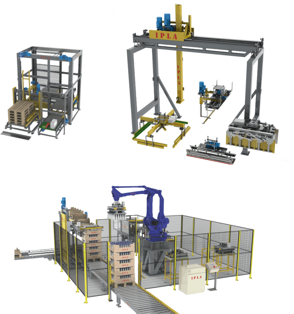 Verschillende soorten palletiseermachines van IPLA